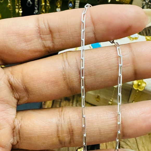 Sterling Silver Paperclip Necklace - Picture 2 of 8